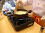 チーズフォンデュ実演2